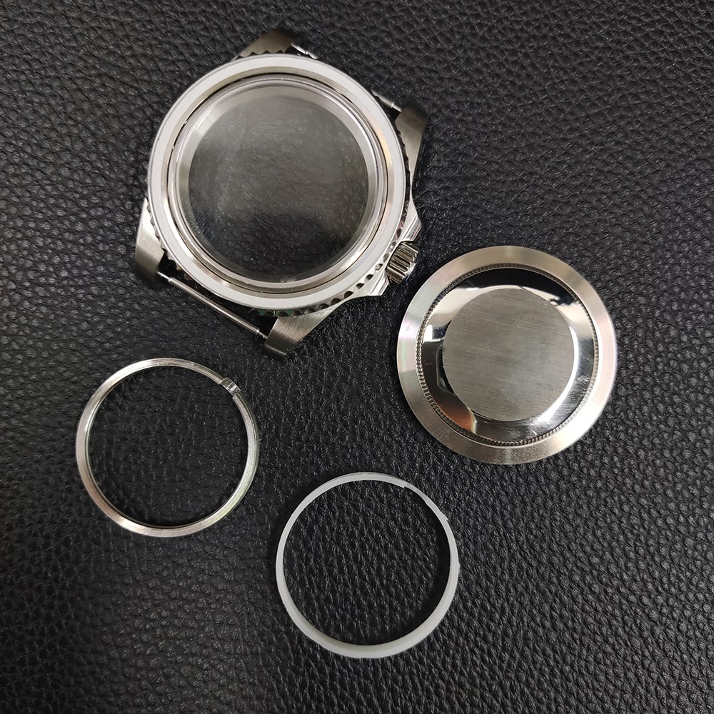 40mm NH35 NH36 Case Sapphire Glass 904L Stainless Steel Watch Bezel Adjustment Fits NH35/NH36/ETA2824 Movement