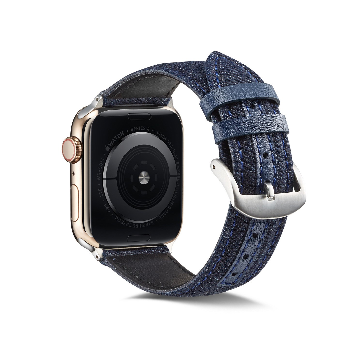 Fashion Denim Bands for Apple Watch Series 6 5 4 3 2 SE 40 44mm Strap for Iwatch 38 42mm Buckle Leather Watches