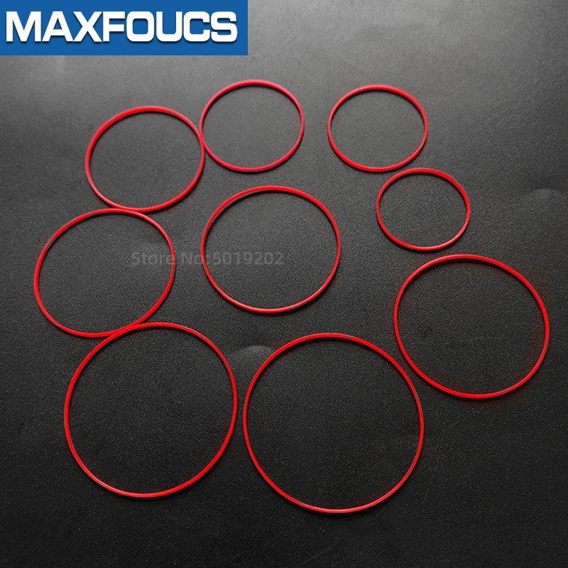 Red watch gasket 0.85mm thick, total 49pcs, diameter 16-40mm, 0.5mm, free shipping