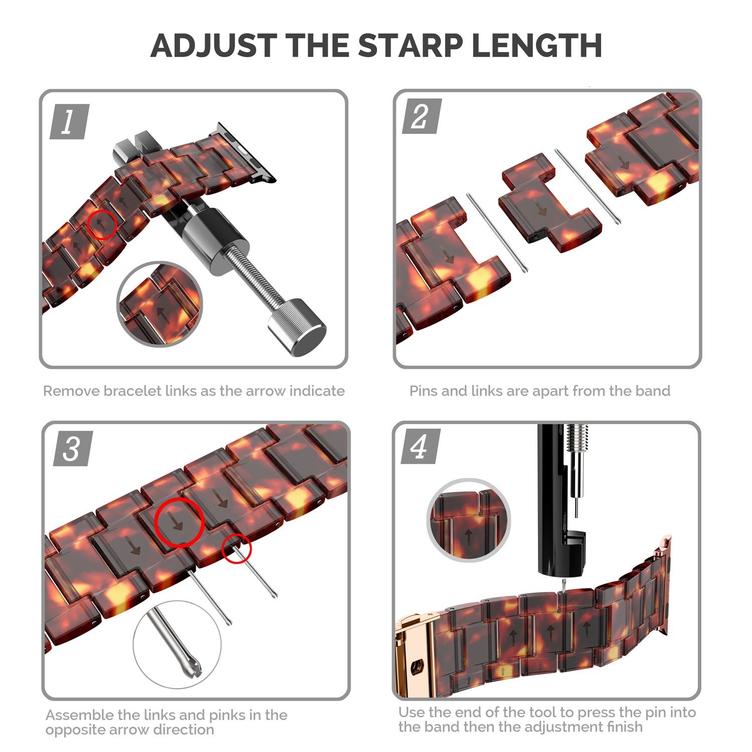 resin watches for apple watch 7 6 5 band 44mm iwatch 42mm series 4 3 2 wrist strap accessories loop 40mm replacement bracelet