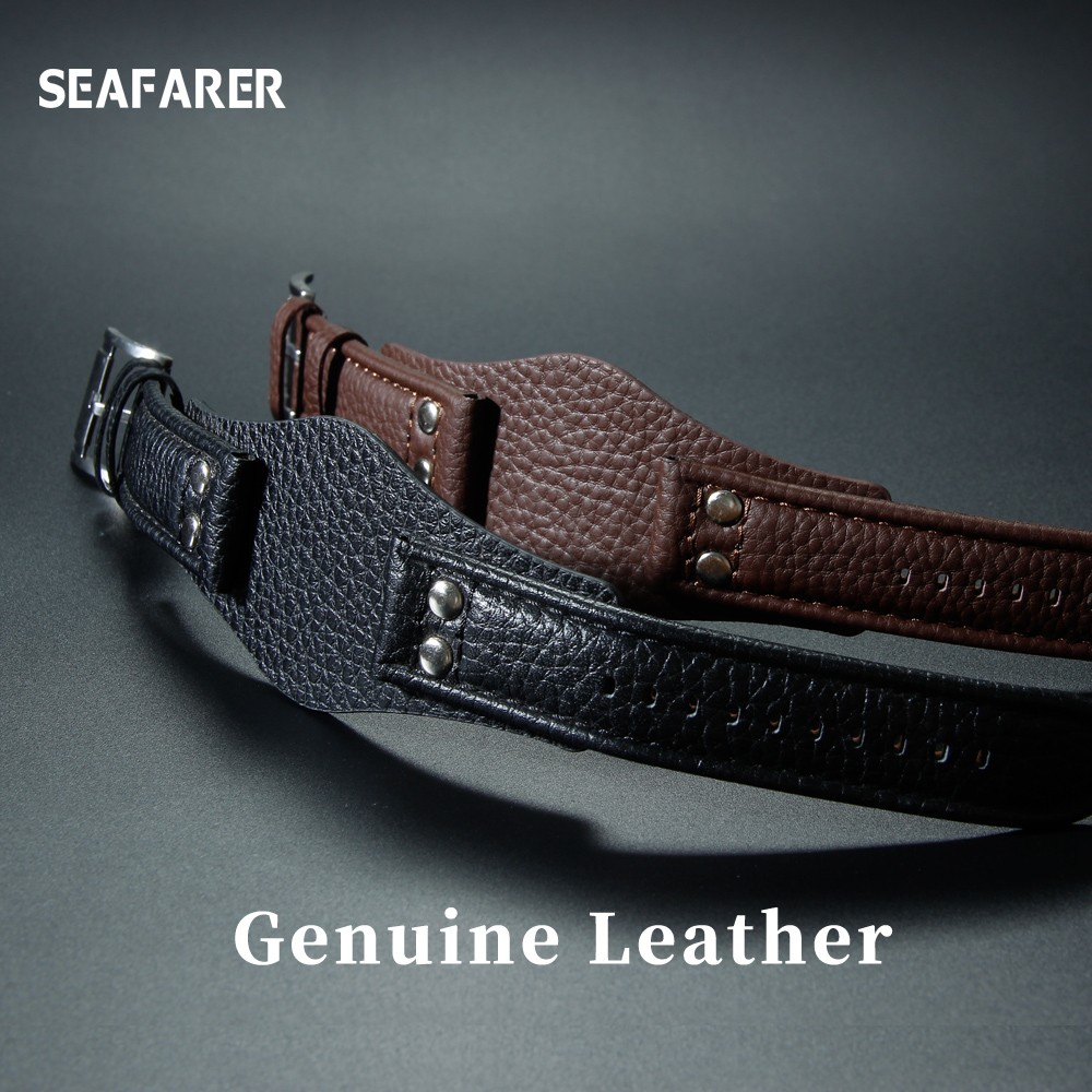 Genuine leather watch strap for Fossil CH2564 CH2565 CH2891CH3051 wristband 22mm black brown tray watchband with rivet pattern