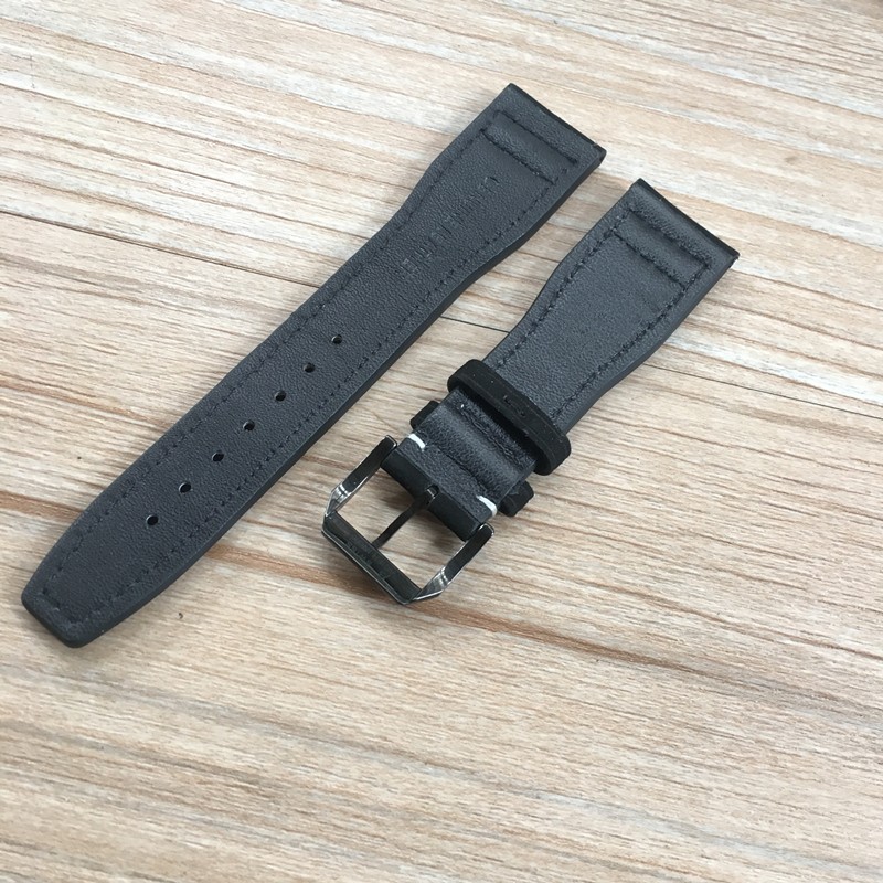 20mm 21mm 22mm Brown Black Men Watchband For IWC Pilot Mark Eighteen IW327004 IW377714 Watch Strap Calfskin Genuine Leather Bracelet