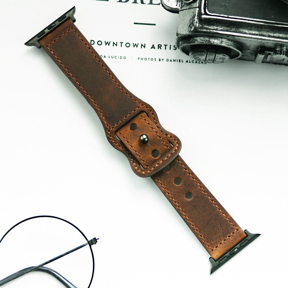 Genuine Leather Korea Strap for Apple Watch Band 45/41mm 44 40 42 38 Pulseira Apple Watch 7 6 5 4 3 2 1 SE Bracelet for iWatch