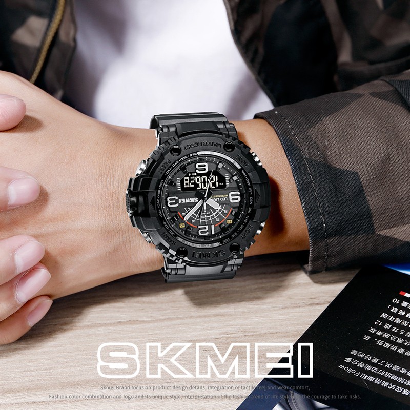 SKMEI 1617 Military Camouflage Sport Watches Stopwatch Alarm 3 Time 5Bar Waterproof Male Clock Men Watch relojes hombre 2020