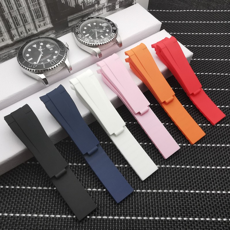 20mm Watch Band Top Quality Rubber Silicone Watchband for Role Strap for Daytona Submarine Perpetual GMT OYSTERFLEX