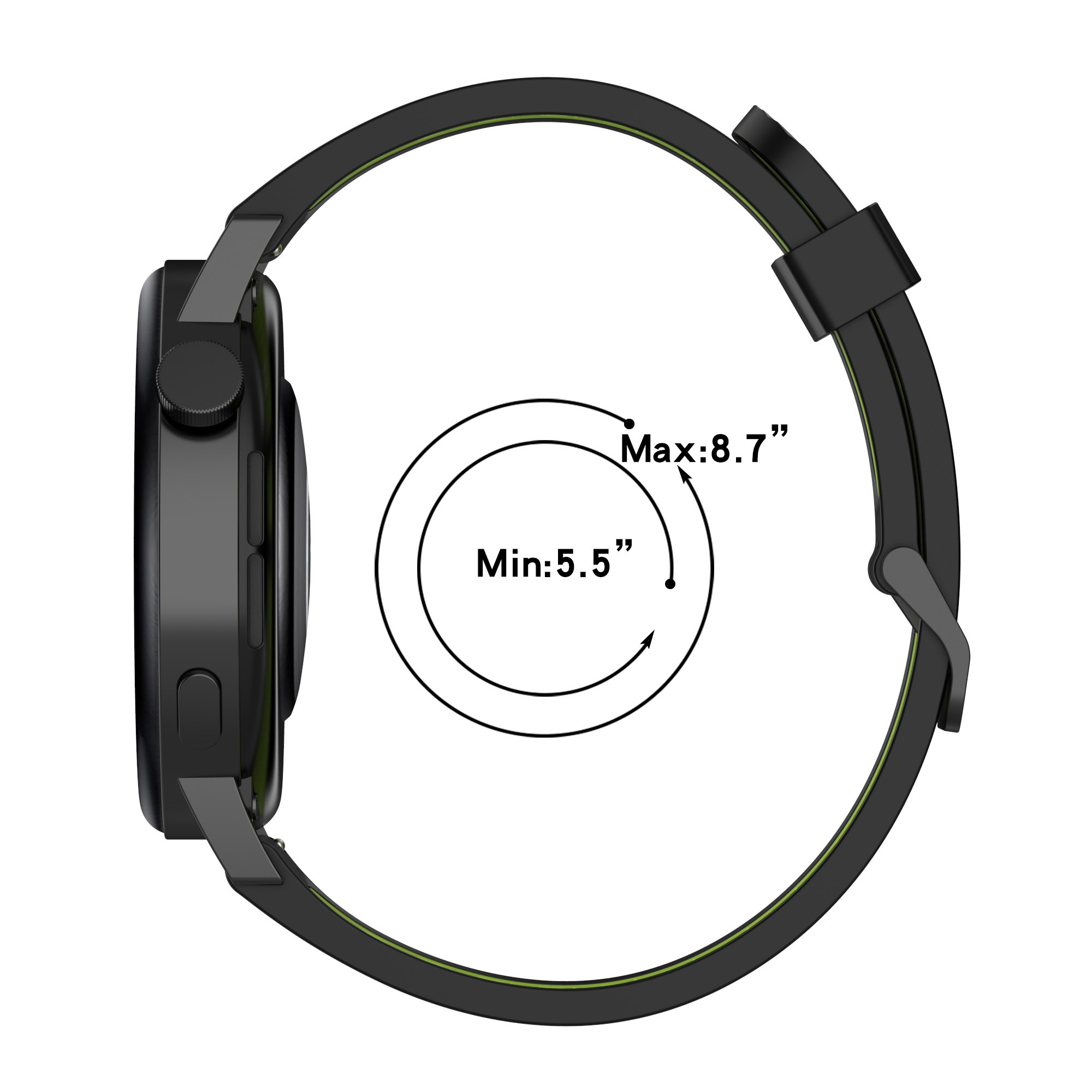 Silicone Band for Huawei Watch GT3 46mm/42mm 22mm/20mm Soft Silicone Sport Quick Release Watch Strap for Huawei GT3 Smartwatch