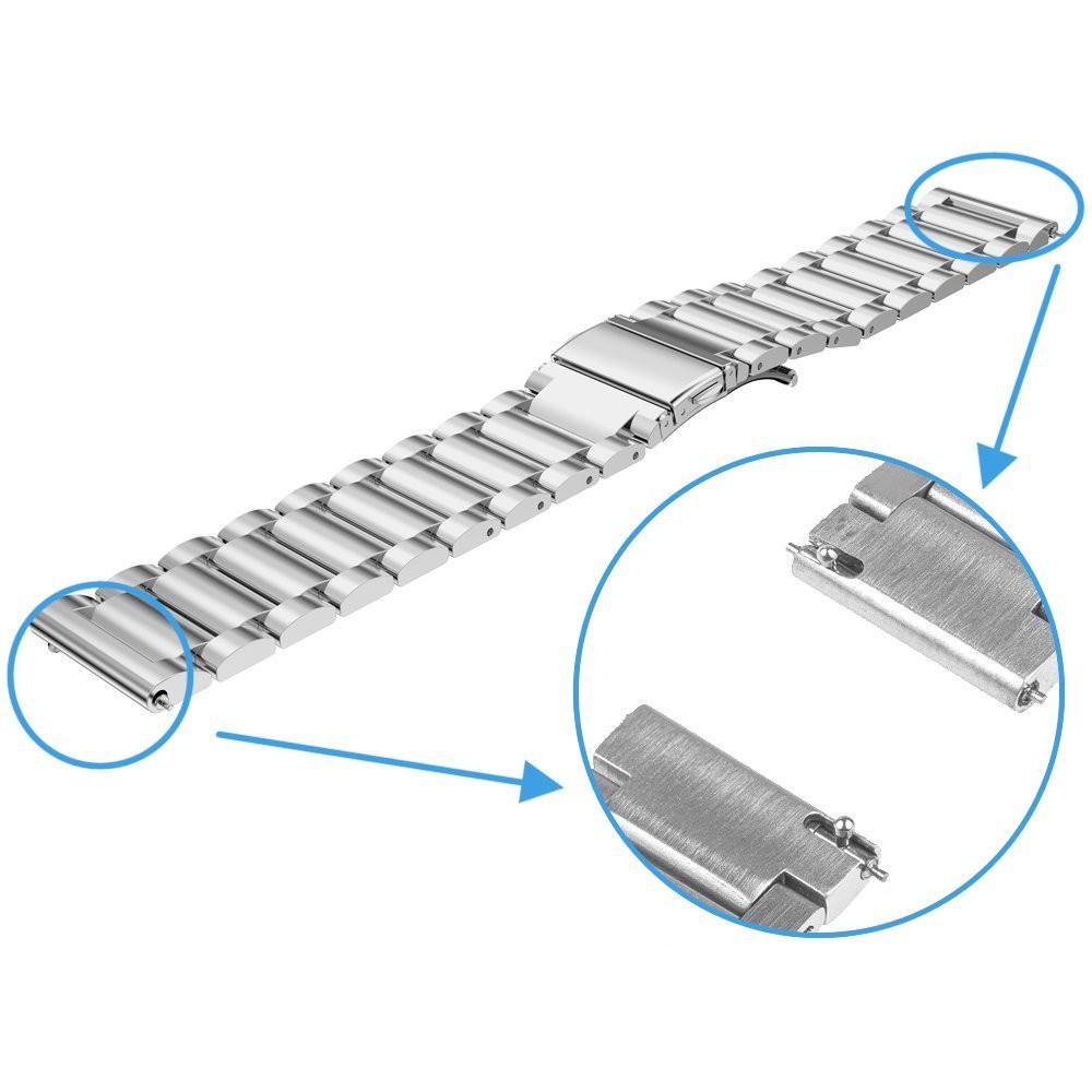 18 20 22mm Watch Band for gear S3 S2 Loop Stainless Steel Bracelet for Galaxy Watch 4 46 42 for Amazfit Bip Huawei GT Strap