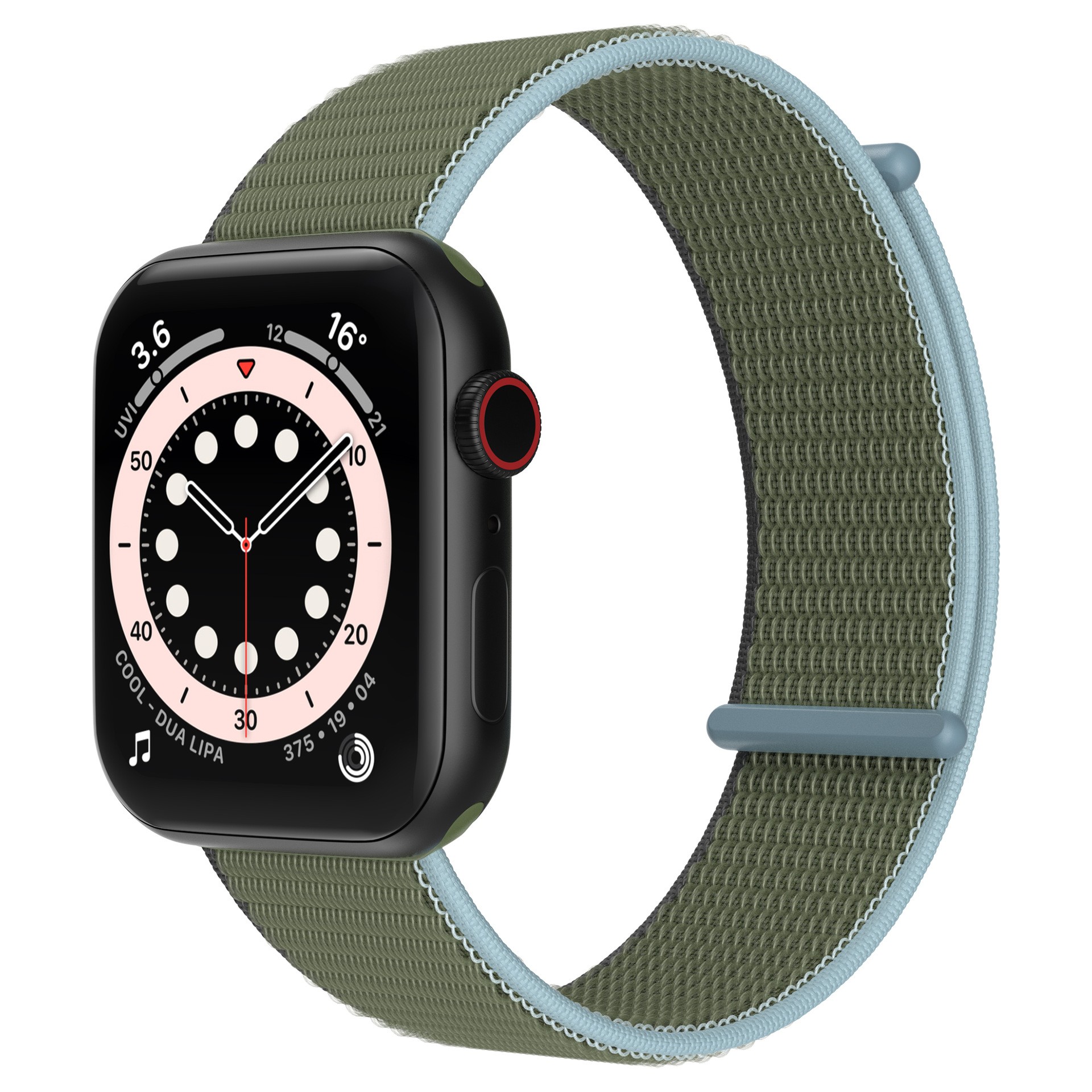 Correa de rivets weave para apple watch, panda de 44mm, 40mm, 38mm, 42mm y 44mm para adjustable velcro apple watch 6 5 4 3 se