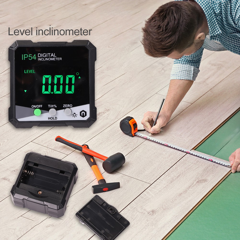 Precision LCD Digital Inclinometer Slope Meter IP54 Waterproof Bevel Gauge Inclinometer Magnetic Based