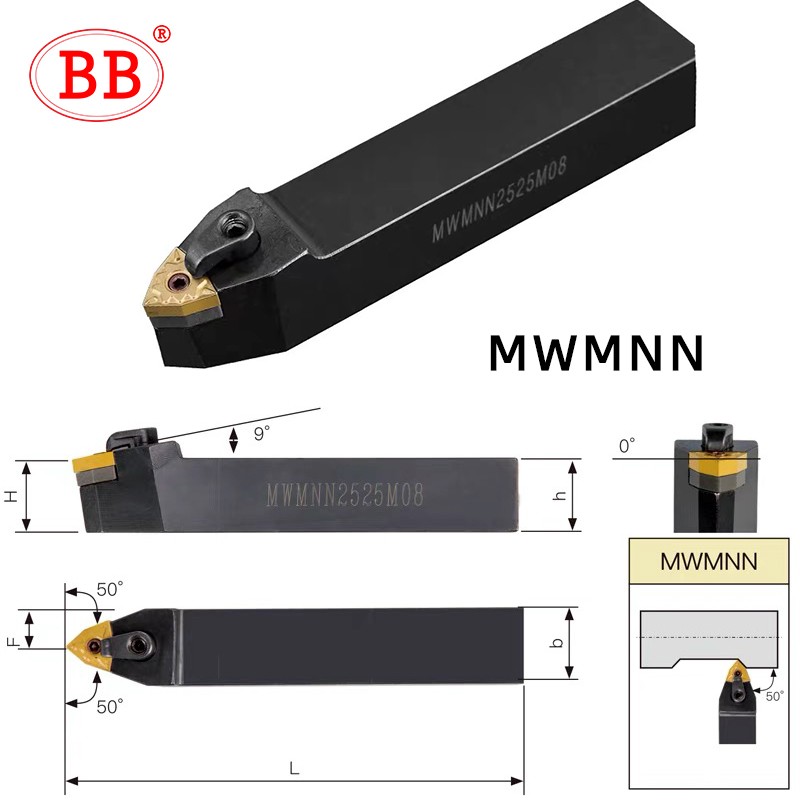 BB MWLNR 2020k08 1616h08 External Turning Tool Holder MWMNN MWWNR WWLNR DWLNR Lathe Bar 16mm 20mm WNMG Carbide Insert