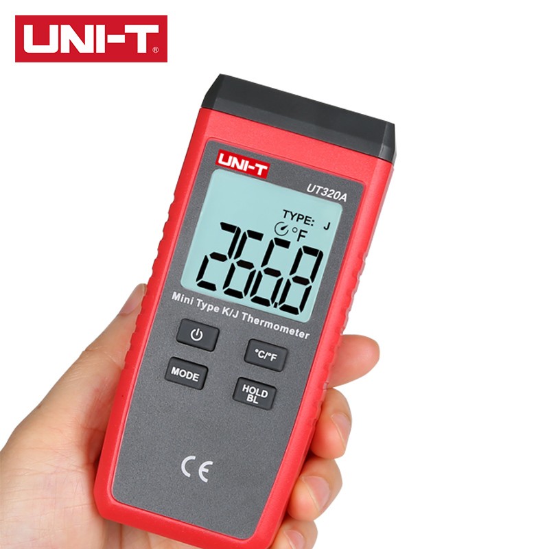 UNI-T UT320A/UT320D Small Contact Type Thermometer Wide Range High Accuracy Drop Proof K/J Thermocouple Probe Selection