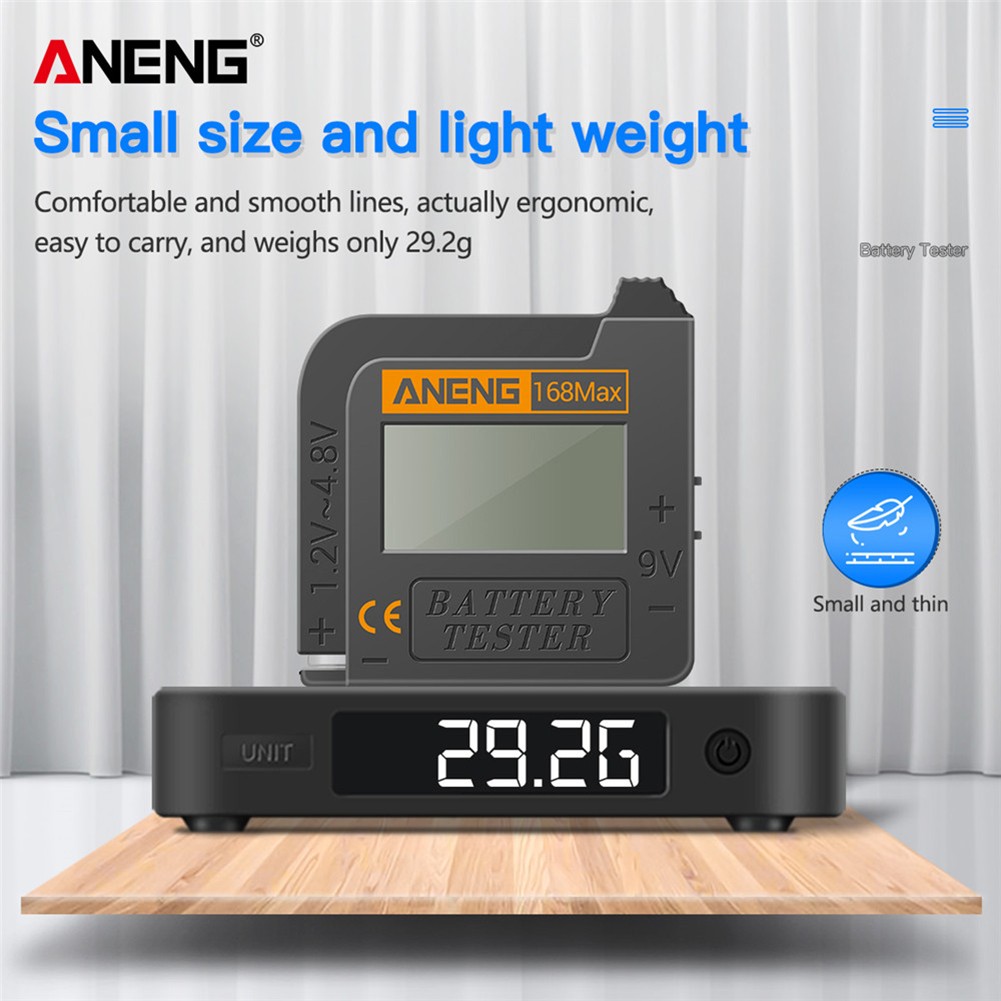 ANENG Digital Lithium Battery Capacity Diagnostic Tool Checker LCD Display Check AAA AA Button Battery Universal Tester