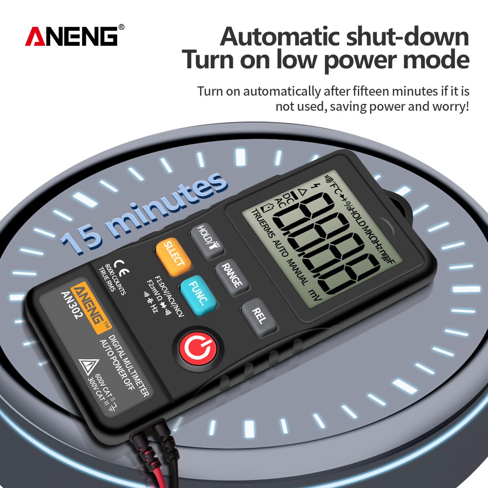 ANENG 8000 Digital Multimeter AN302 Rms multímetro transistor tester professional digital multimeter metro meter