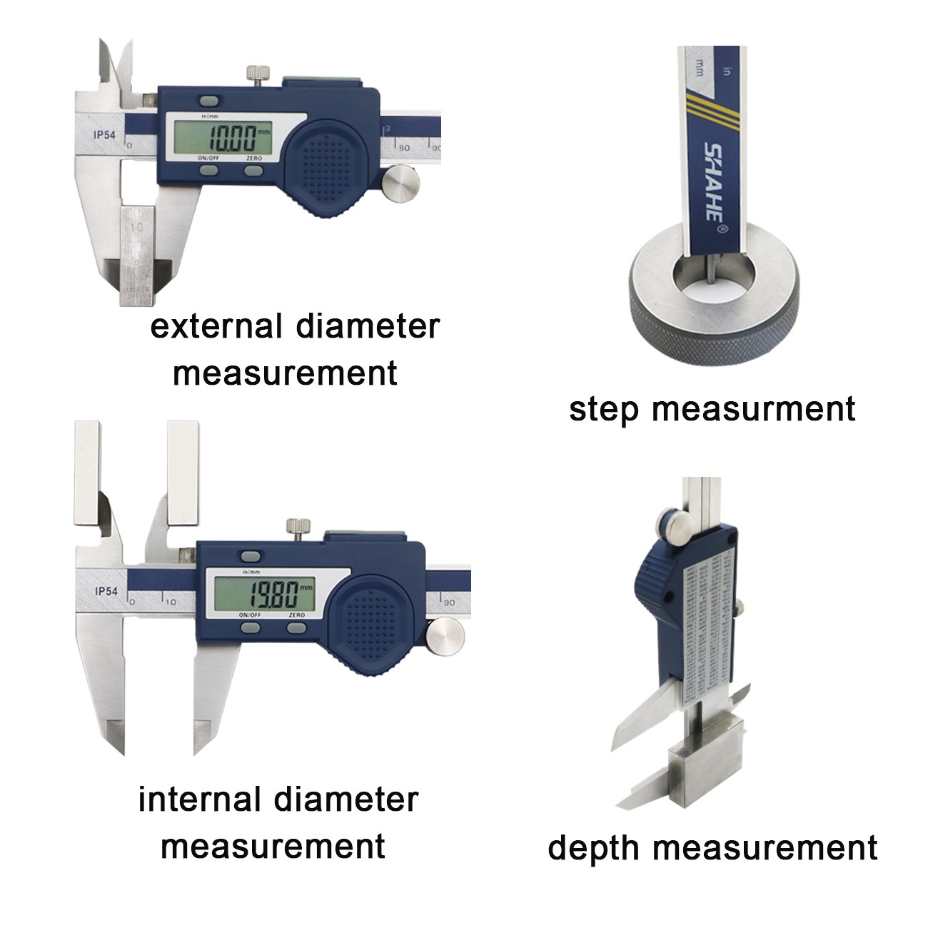 SHAHE New Hardened Stainless Steel 0-150mm Caliper Digital Vernier Caliper Micrometer Electronic Vernier Caliper Measuring Tool