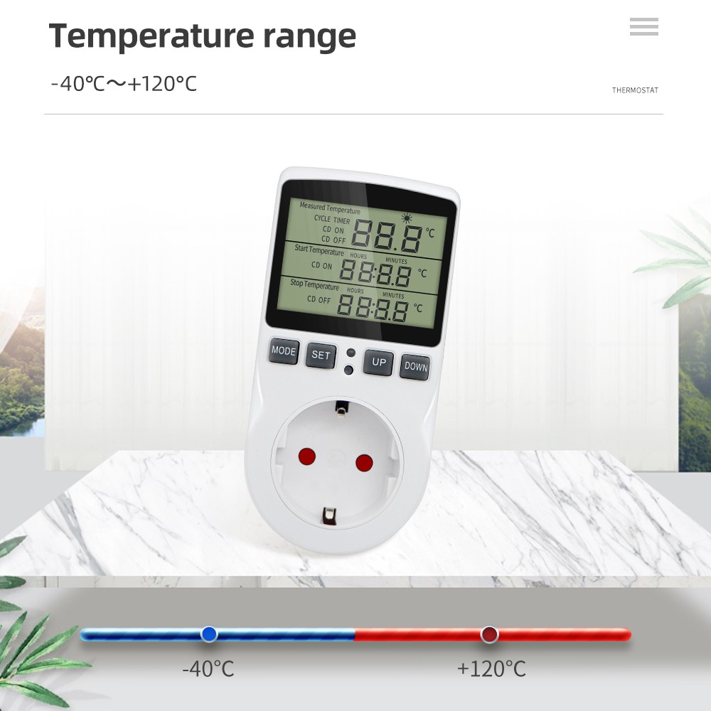 Timer Socket Thermostat Digital Temperature Controller Socket Outlet With Timer Switch Sensor Probe Heating Cooling 40% Off