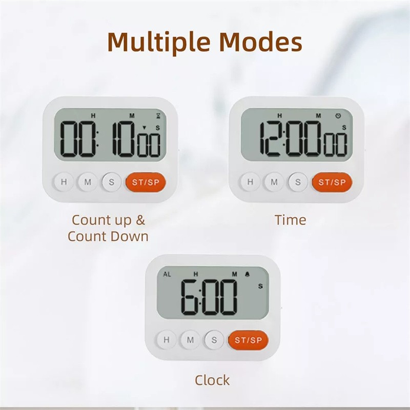 High Quality LED Digital Kitchen Countdown Timer Time Reminder for Cooking Stopwatch Shower Study