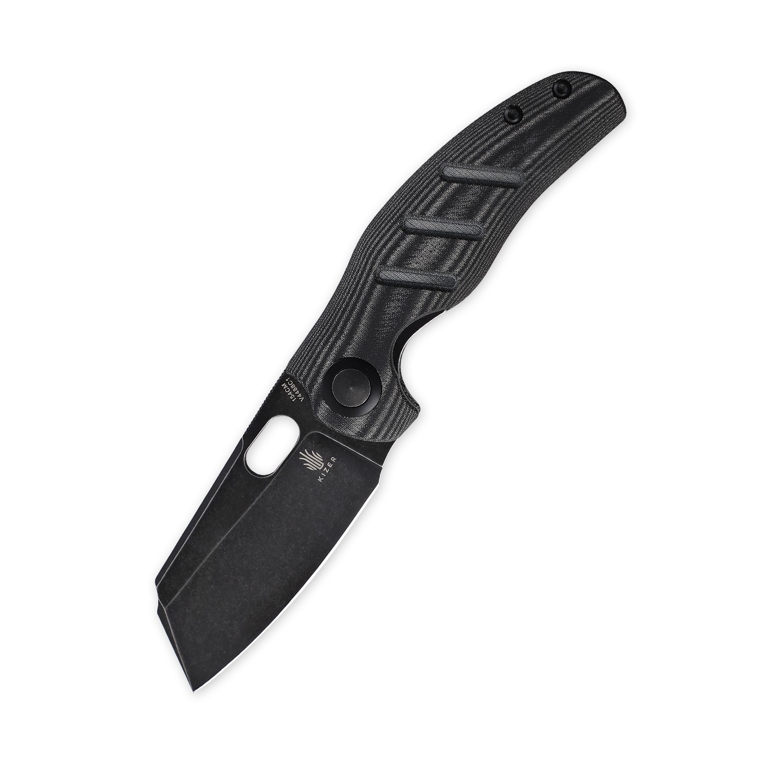 Kizer Folding Pocket Knife C01C V4488C1 2021 New Black Micarta Handle and Black 154cm Steel Blade Knife Designed by Sheepskin