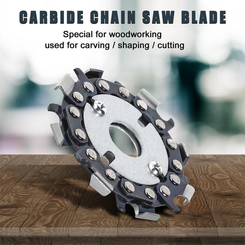 Wood carving cutting disc for angle grinder woodworking chain plate disc angle grinding 16mm 2.5 inch heavy duty 2-in-1