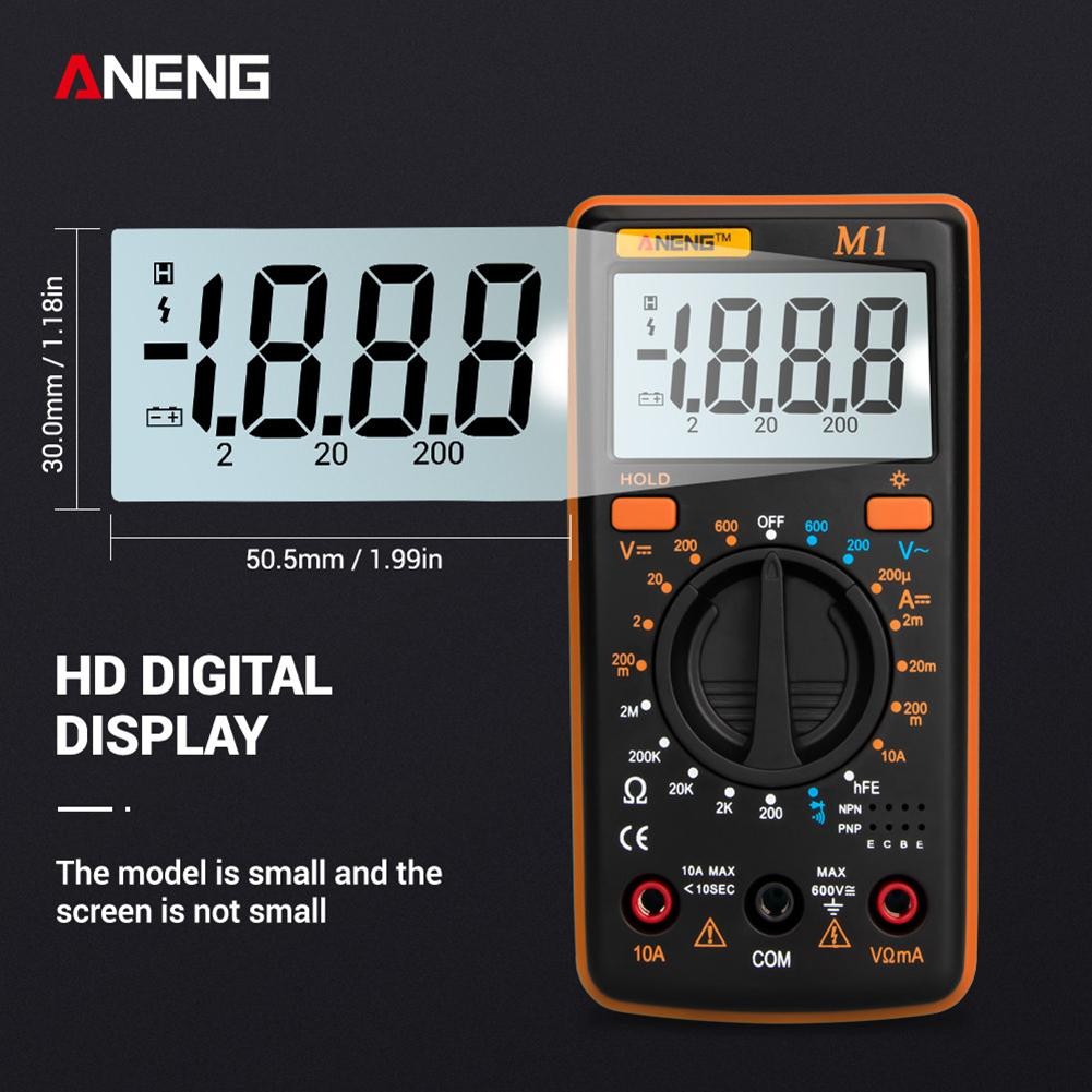 ANENG LCD Backlit Digital Multimeter Voltage/Current/Resistance/NCV Meter