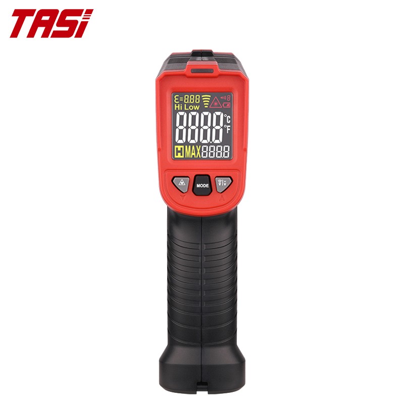 TASI TA605A/B/C ميزان الحرارة الرقمي بالأشعة تحت الحمراء عدم الاتصال Termometro VA لون LCD ضوء إنذار ليزر لتحديد المواقع مقياس الحرارة