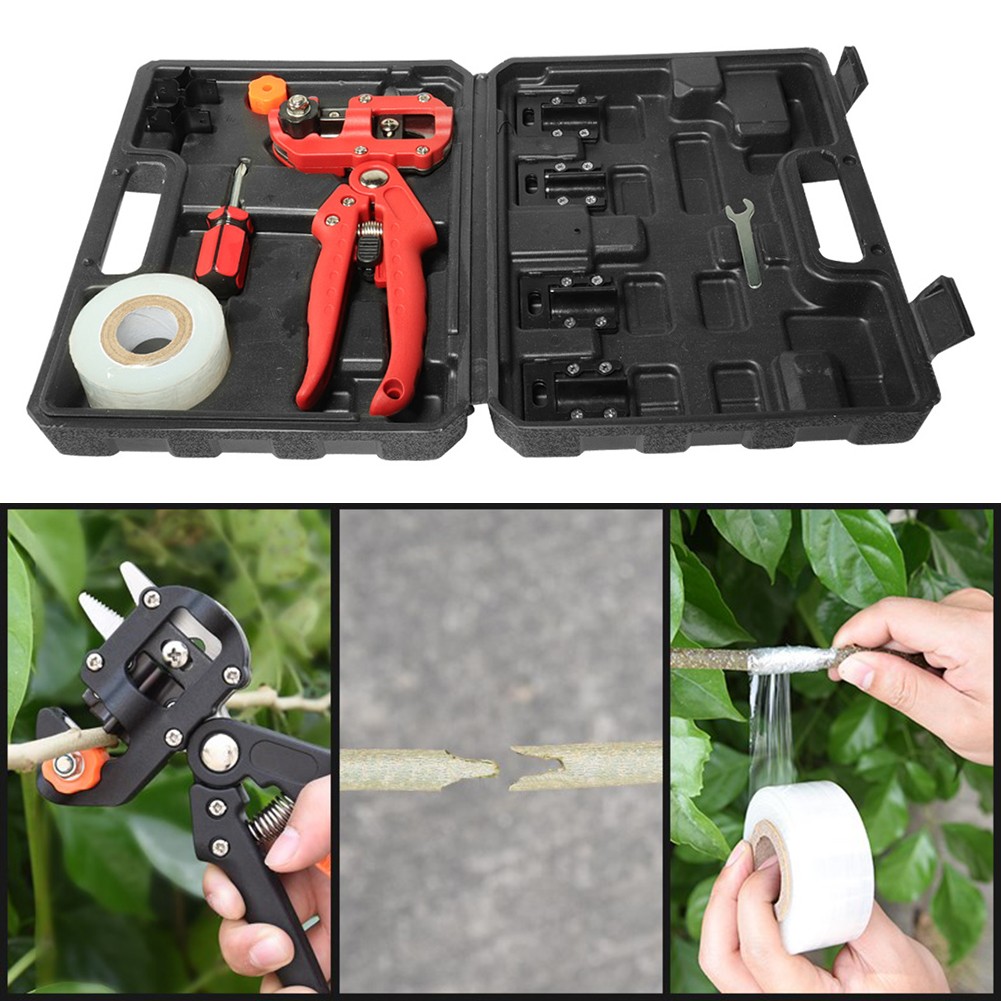 Garden tools grafting machine with 8 blades afforestation knife grafting tools cutting shears pruner cutting kit