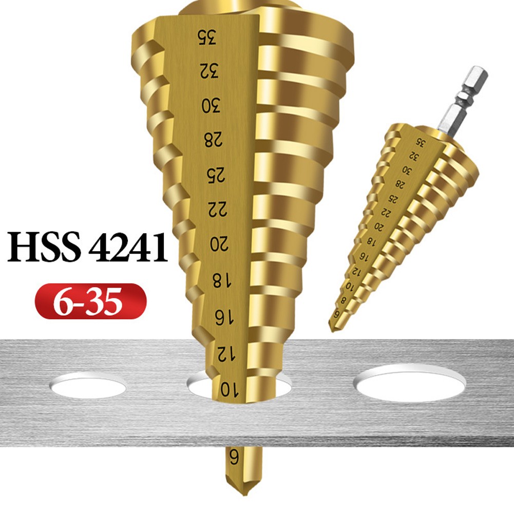 4-32 HSS Step Drill Bit Metal Electric Drill Bits Iron Plate Hole Drill Opener Multifunction Cordless Drill Bit