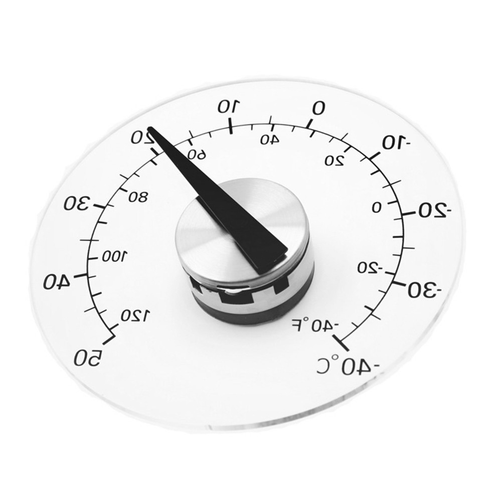 thermometer temperature transparent clear outdoor window thermometer clock weather instrument pointer thermometer