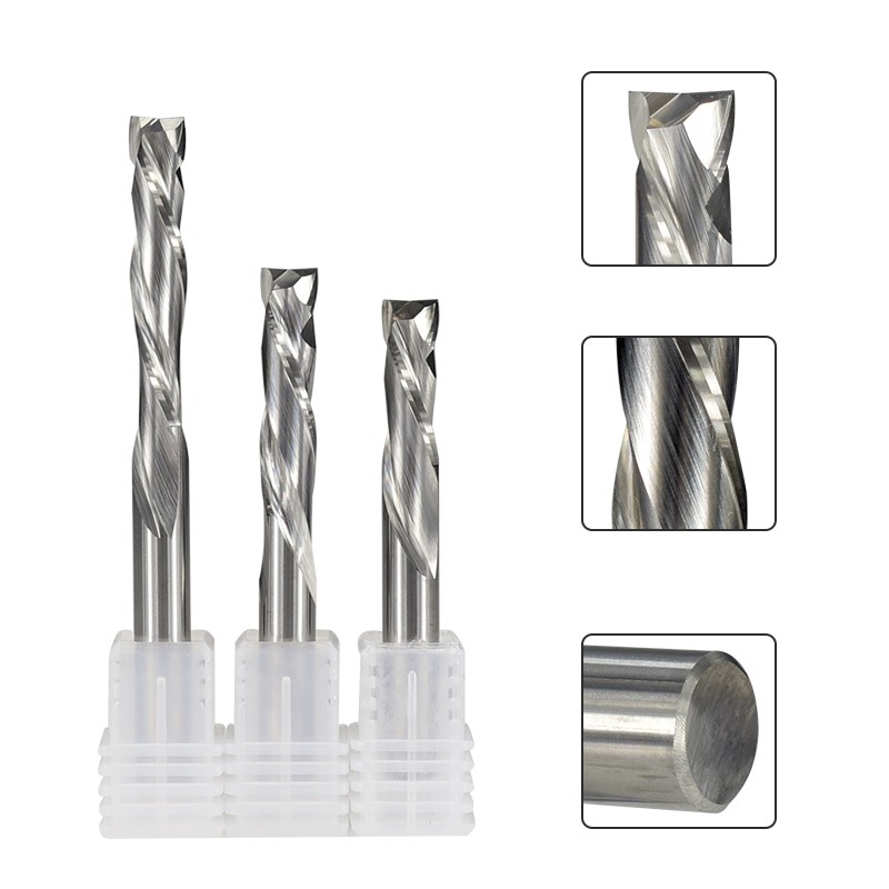 XCAN Up Down Cutter 3.175/4/5/6/8/10mm Shank CNC Router Bit for Woodworking 2 Flute Carbide End Mill Wood Mills Cutter