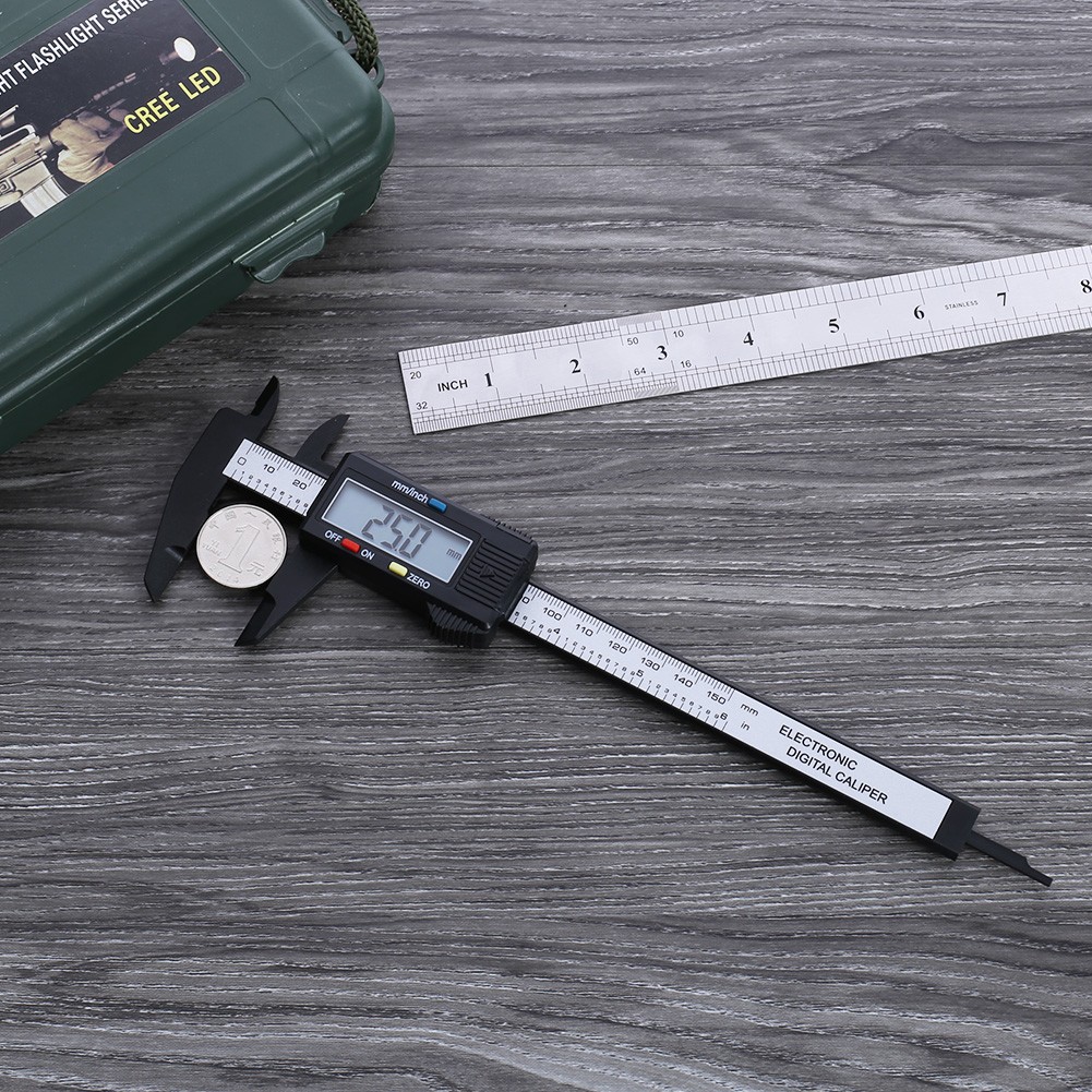 Digital Micrometer 0.1mm Practical Caliper 150mm Plastic Electronic Caliper Micrometer With Large LCD Display Measuring Tools