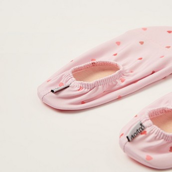 Slipstop Heart Print Slip-On Shoes