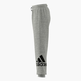 adidas Logo Print Track Pants with Drawstring Closure and Pockets