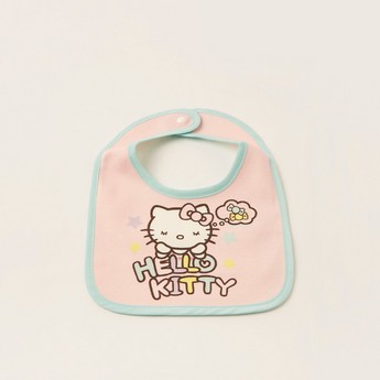 Disney Hello Kitty Print Bib with Snap Button Closure - Set of 6