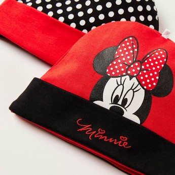 Minnie Mouse Print Beanie - Set of 2