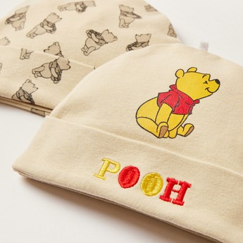 Winnie The Pooh Print Beanie - Set of 2