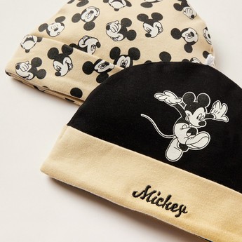 Mickey Mouse Print Beanie - Set of 2