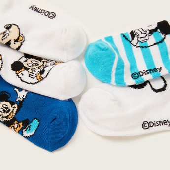 Disney Mickey Mouse Print Ankle Length Socks - Set of 5