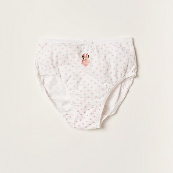 Minnie Mouse Print Briefs with Bow Applique - Set of 3