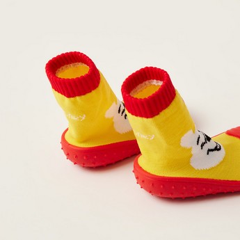 Winnie the Pooh Textured Soft Slip-On Booties