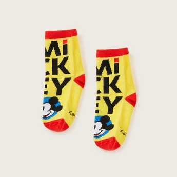 Disney Mickey Mouse Print Socks