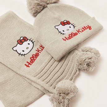 Sanrio Hello Kitty Print Cap and Scarf Set