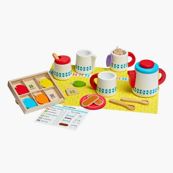 Melissa and Doug Wooden Steep & Serve Tea Set