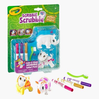 Crayola 6-Piece Safari Scribble Scrubbie Playset