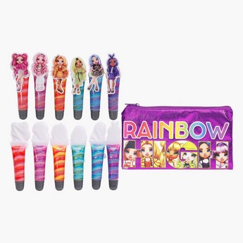 Hot Focus Rainbow High 6 Pack Lip Gloss Set with Bag