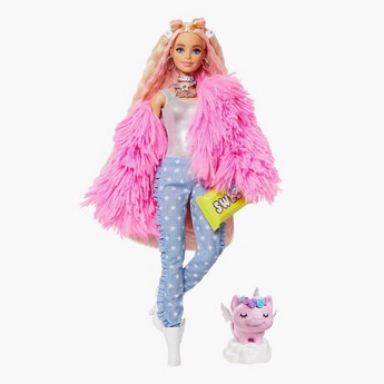 Barbie Extra Doll with Fluffy Pink Jacket