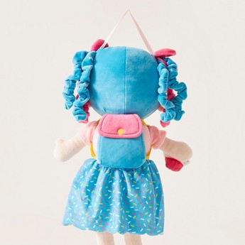 Juniors Pink and Blue Dress Rag Doll with Cake - 60 cms