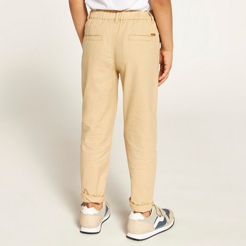 Eligo Solid Woven Pants with Drawstring Closure