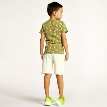 Juniors 3-Piece Printed T-shirts and Shorts Set