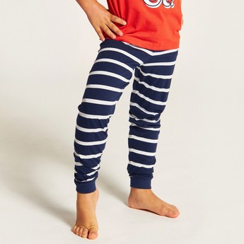 Juniors Printed Short Sleeves T-shirt and Elasticated Pyjama Set