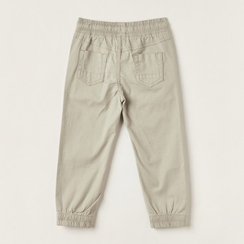 Juniors Solid Pants with Drawstring Closure and Pockets