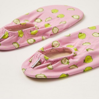 Slipstop Apple Print Slip-On Shoes